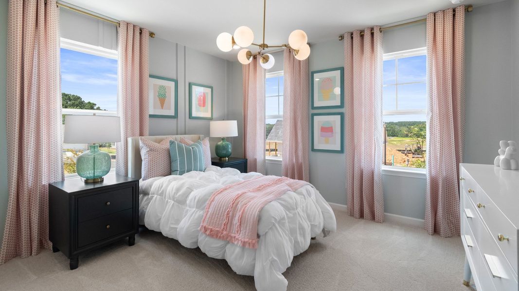 Furnished interior in a model home at McClure Farms Townhomes in Columbia (Image 14).