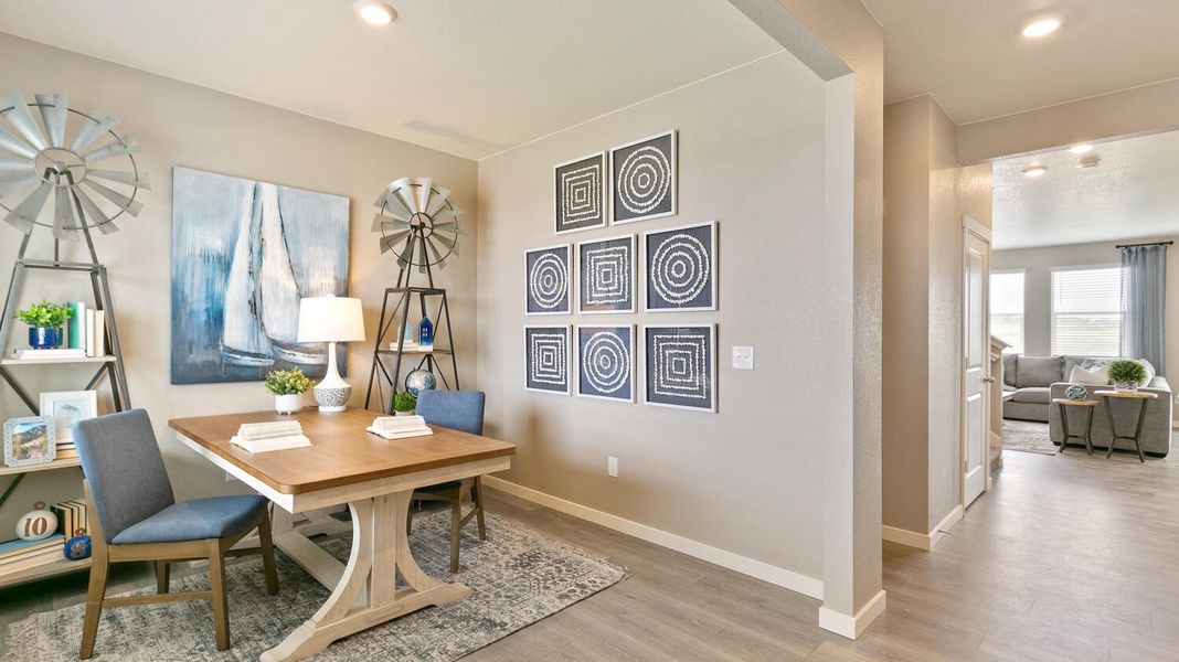 Furnished interior in a model home at Northridge Estates in Greeley (Image 18).