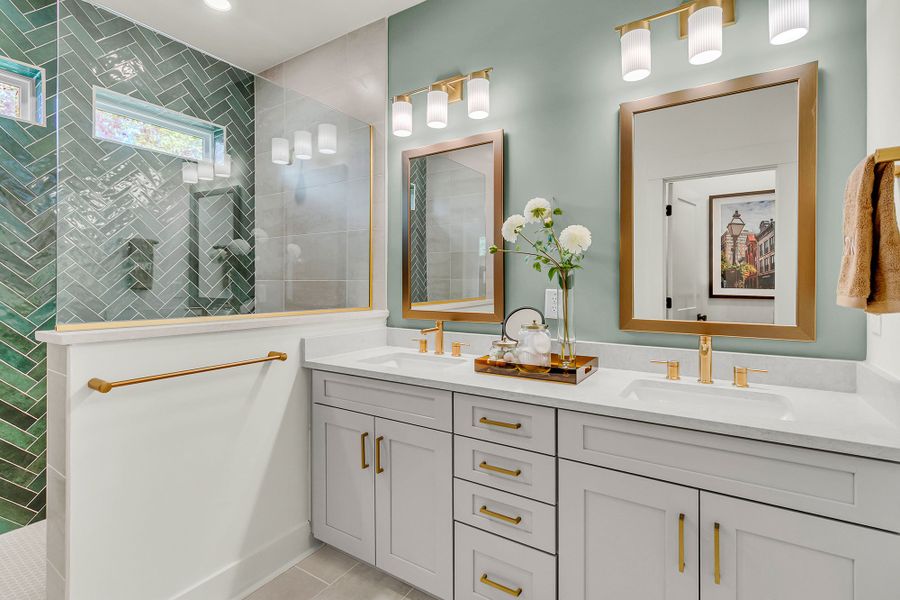 Furnished interior in a model home at Crosscreek Walk – Overlook in Charleston (Image 17). Furnished interior in a model home at Crosscreek Walk – Overlook in Charleston (Image 17).