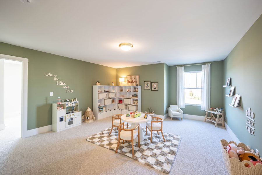 Furnished interior in a model home at Kensington in China Grove (Image 20).