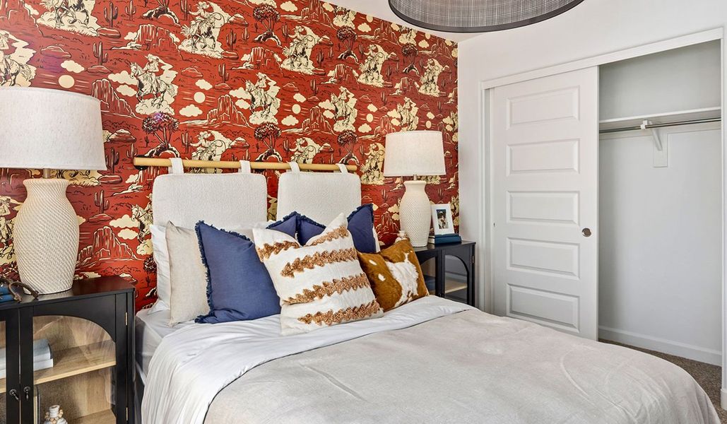 Furnished interior in a model home at Redford Estates in Tucson (Image 30).