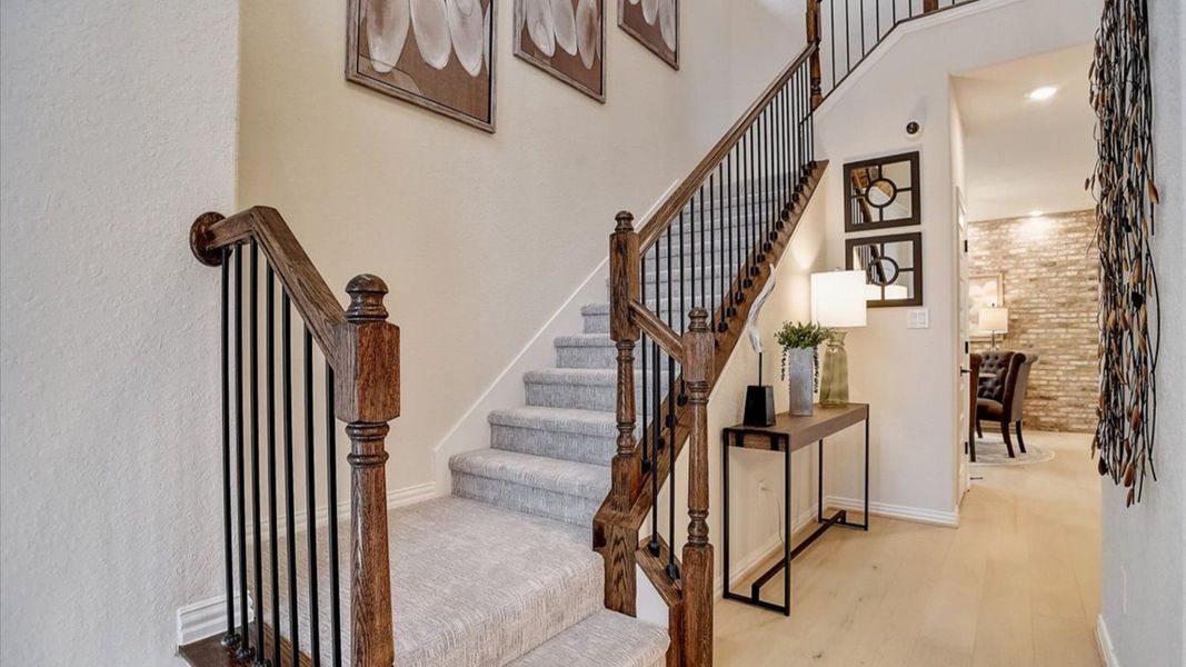 Furnished interior in a model home at Casinas at Gruene in New Braunfels (Image 5). Furnished interior in a model home at Casinas at Gruene in New Braunfels (Image 5).