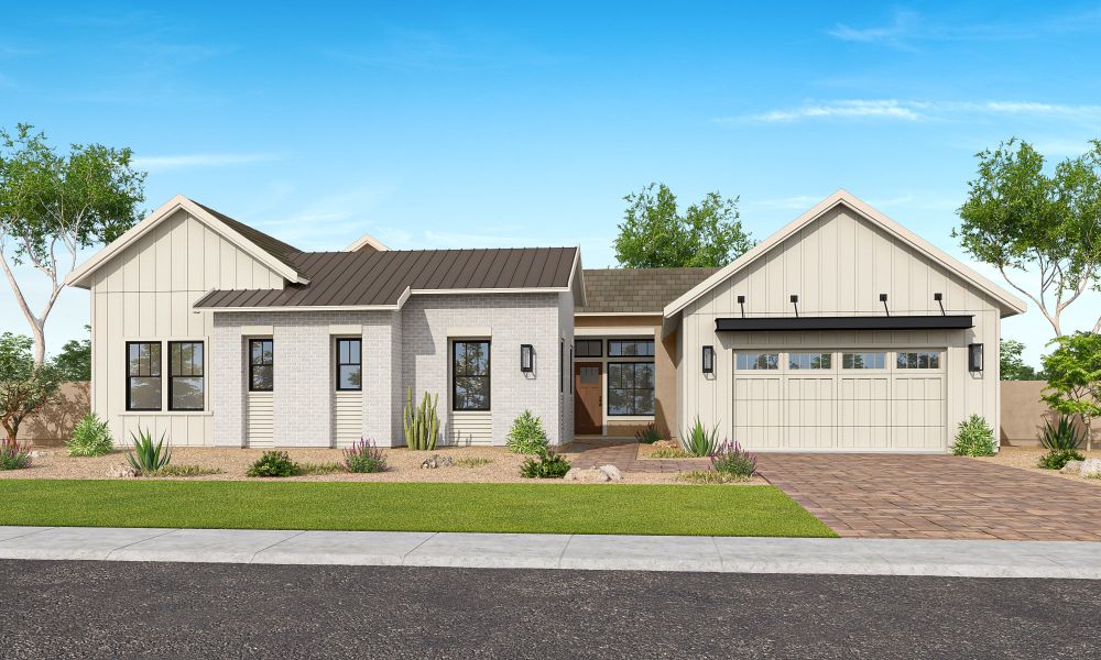 Front exterior of a home in the Lusitano community, located in Gilbert, AZ (Image 3).