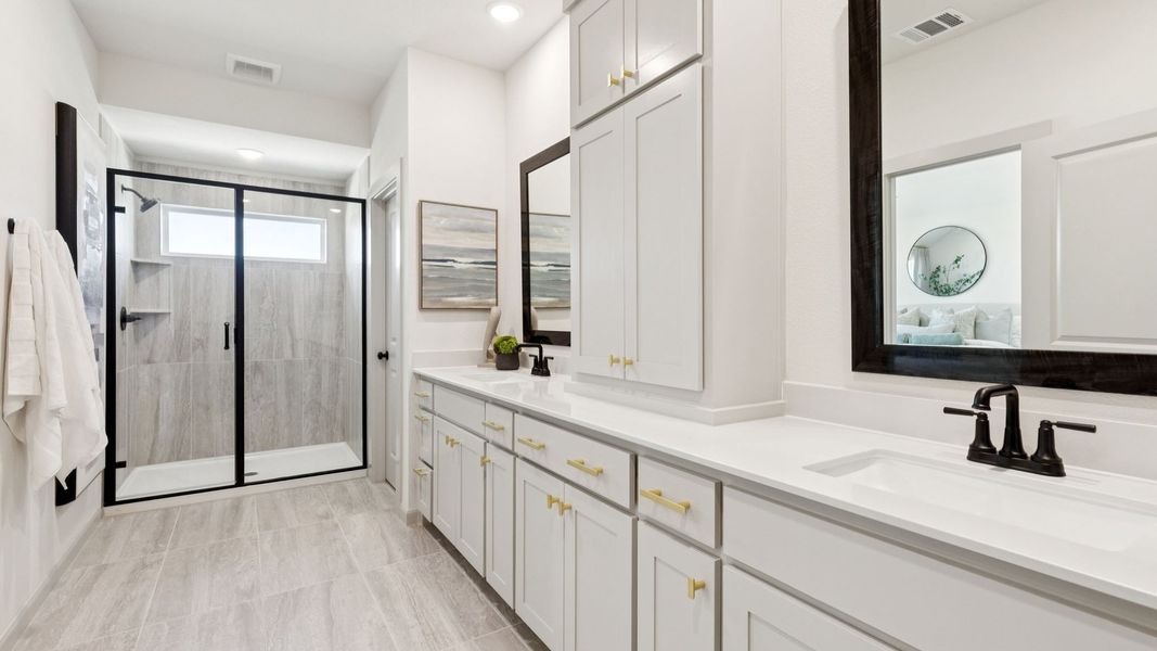 Furnished interior in a model home at Painted Tree - Woodland North in McKinney (Image 24).
