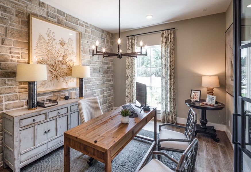 Furnished interior in a model home at Colton in Todd Mission (Image 6).