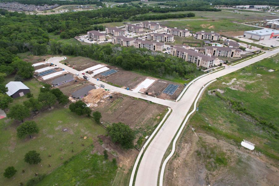 Aerial view of the Gateway Village - The Reserve community in Denison, TX, showing layout and nearby surroundings (Image 4).
