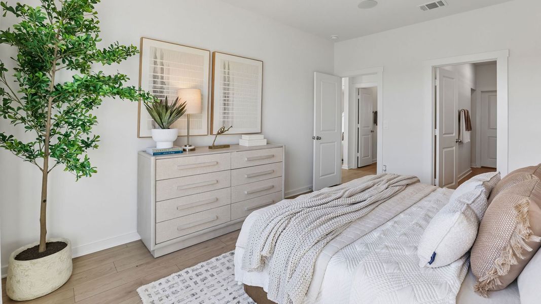 Furnished interior in a model home at Frontier in Mustang Ridge (Image 19).