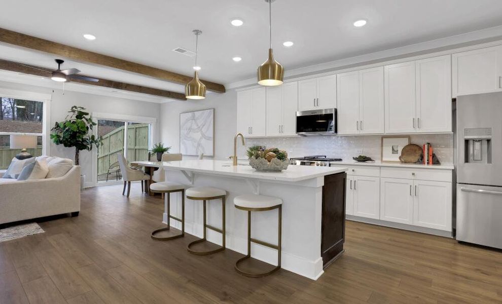 Furnished interior in a model home at Villas at Dawsonville Townhomes in Dawsonville (Image 9).