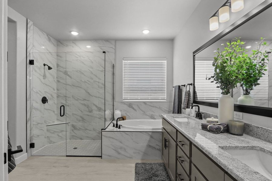 Furnished interior in a model home at Paseo Del Este in El Paso (Image 52).