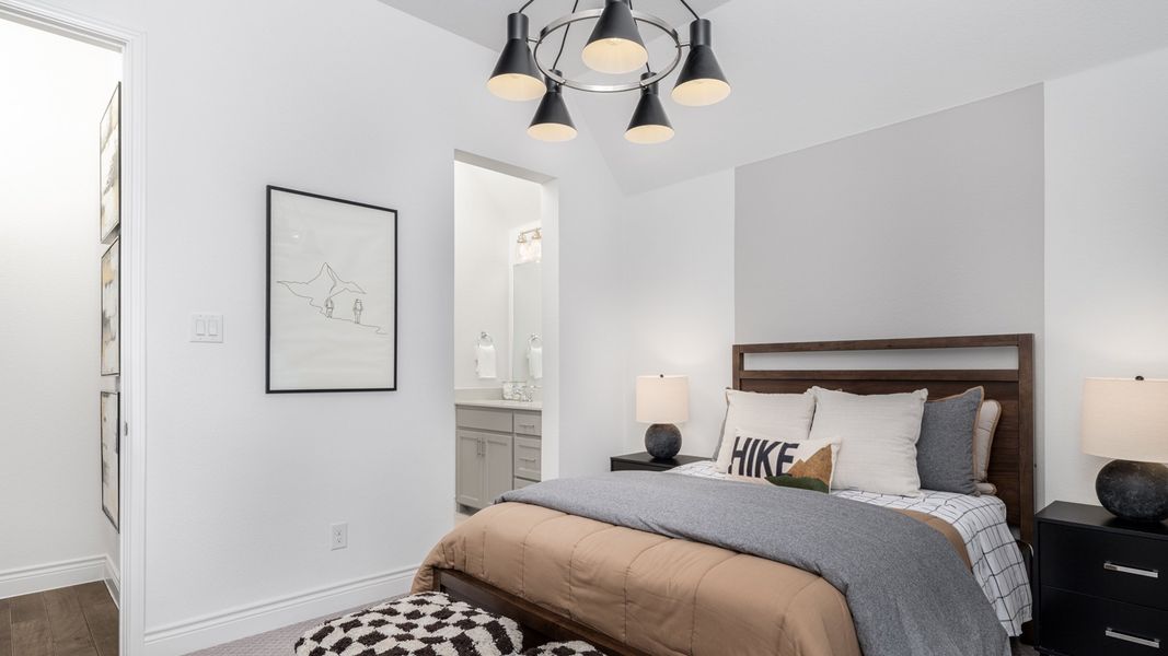 Furnished interior in a model home at Ventana 70' in Fort Worth (Image 12).