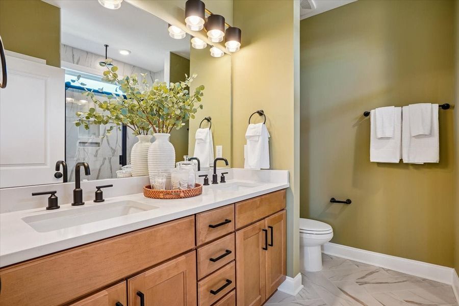 Furnished interior in a model home at Windhaven Crossing in Durham (Image 14).