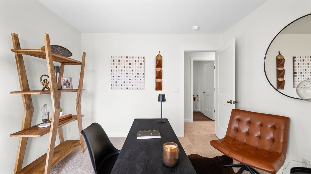 Furnished interior in a model home at Evergreen Landing in Rossville (Image 25).