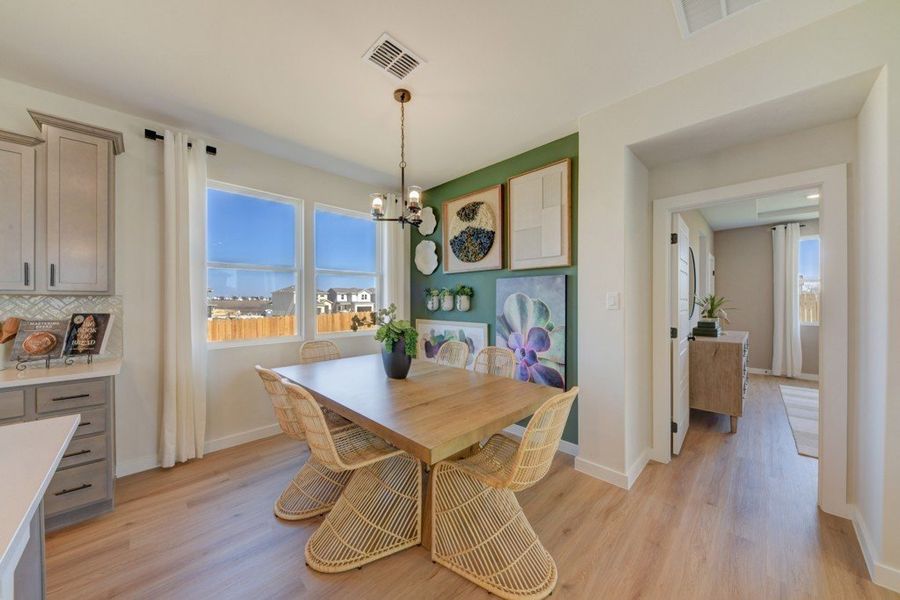 Furnished interior in a model home at Highland Ridge in New Braunfels (Image 34).