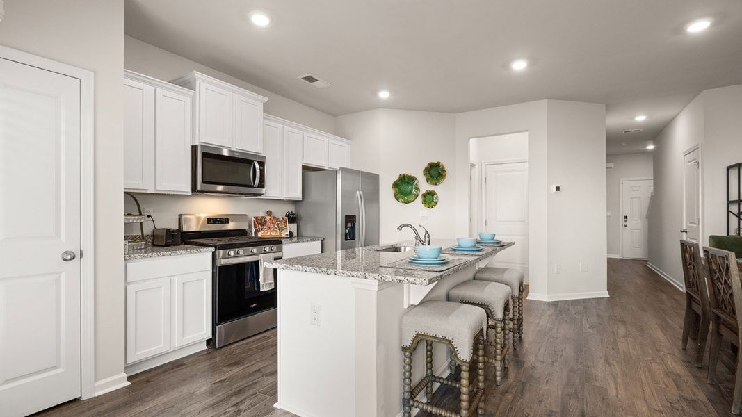 Furnished interior in a model home at Laurel Park Townhomes in Hephzibah (Image 7).