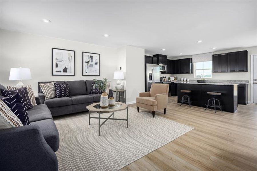Furnished interior in a model home at Somerset in Santee (Image 5).