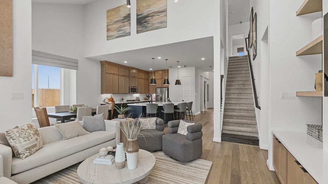 Luxurious open-concept design boasting high ceilings and upscale finishes in Beamer Villas, Texas. Luxurious open-concept design boasting high ceilings and upscale finishes in Beamer Villas, Texas.