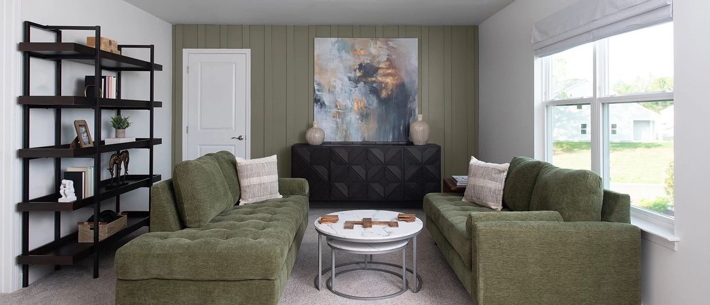 Furnished interior in a model home at Stewart's Glen | 55+ Community in Smyrna (Image 15).