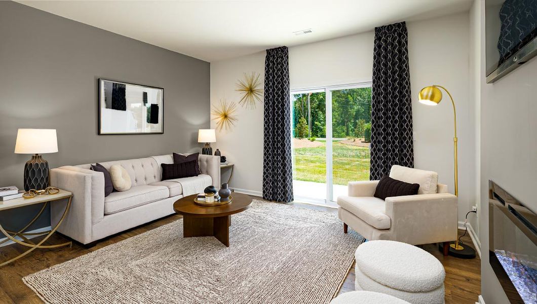 Furnished interior in a model home at Brandon Creek in Gastonia (Image 17).