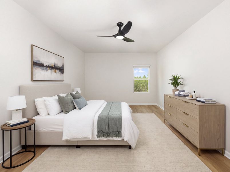 Furnished interior in a model home at The Bluffs At Carey Station in Greensboro (Image 14).