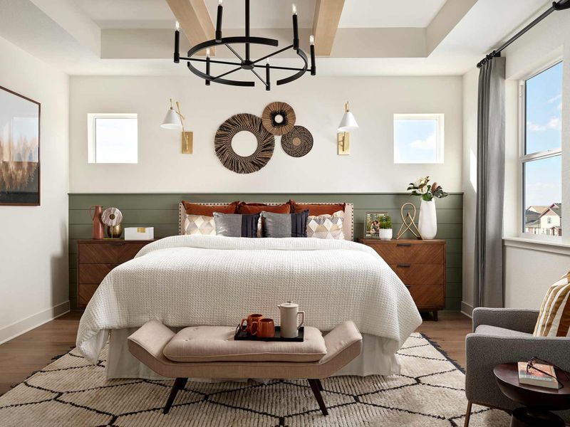 Furnished interior in a model home at Painted Prairie Legacy in Aurora (Image 8).