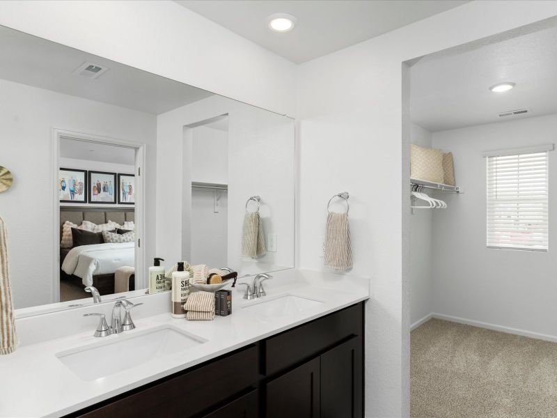 Furnished interior in a model home at Poudre Heights: The Meadow Collection in Windsor (Image 13).