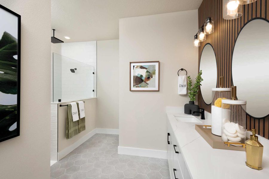 Furnished interior in a model home at Encore at Rye Ranch – Villas in Parrish (Image 12).