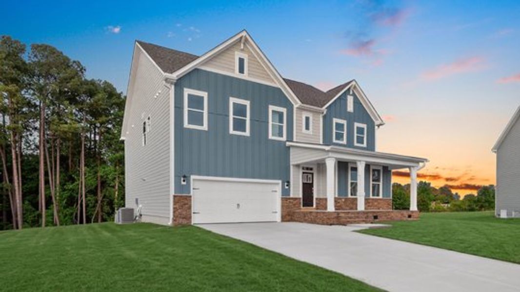 Front exterior of a home in the Kalas Falls community, located in Wake Forest, NC (Image 34).