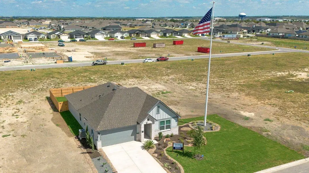 Aerial view of the Mesa Ridge community in Temple, TX, showing layout and nearby surroundings (Image 1).