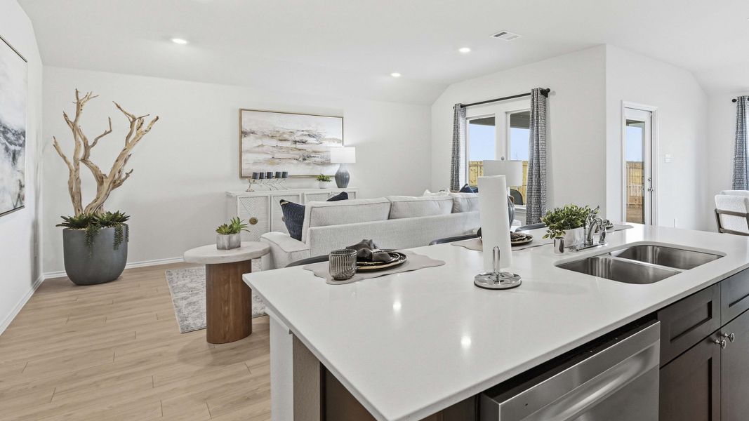 Furnished interior in a model home at Northspur in Terrell (Image 7).
