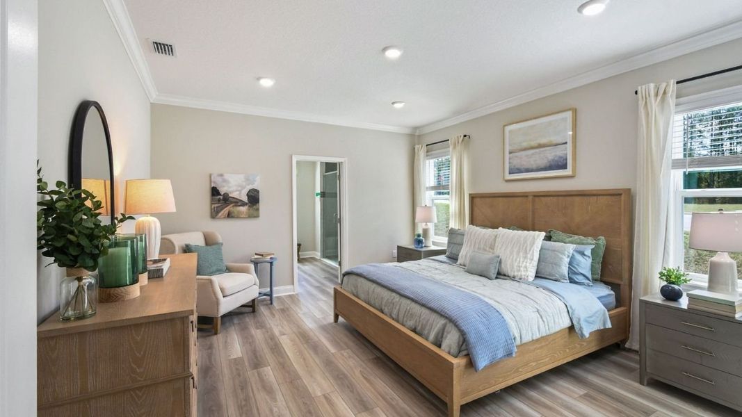 Furnished interior in a model home at Oakwood Estates in Green Cove Springs (Image 10).