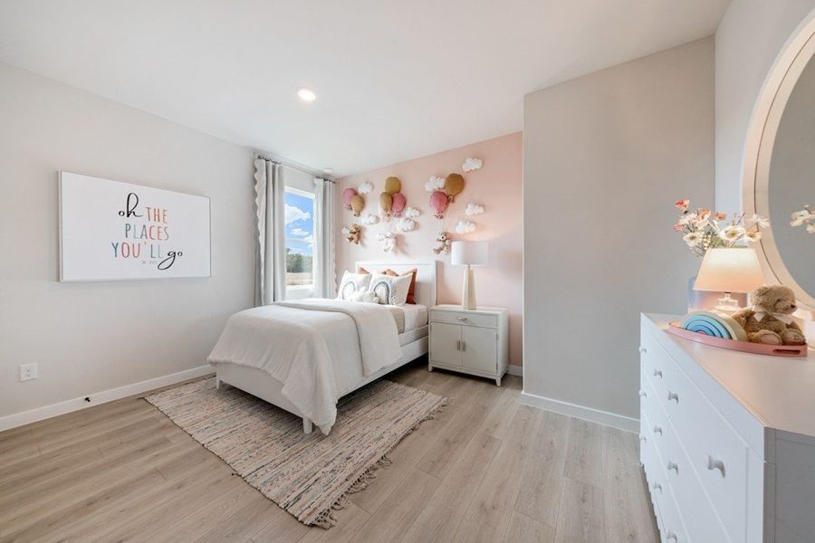 Furnished interior in a model home at The Woodlands in Mico (Image 28).