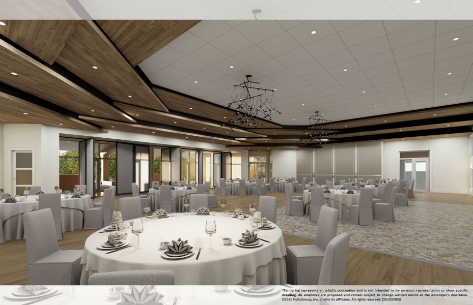 Enjoy the 55+ lifestyle at Del Webb Catalina, events are limitless at the social ballroom