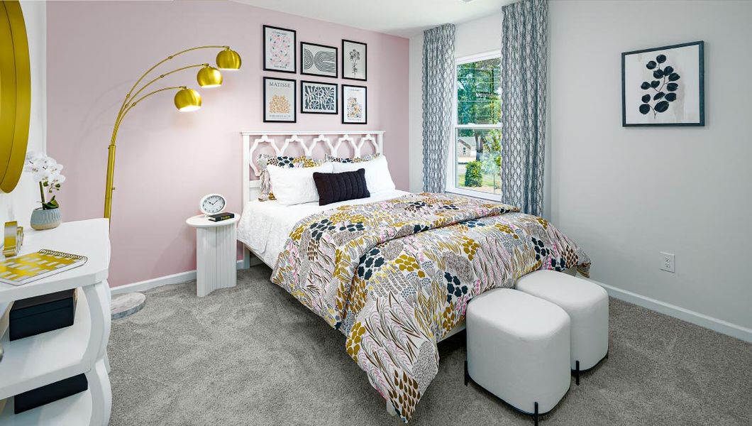 Furnished interior in a model home at Brandon Creek in Gastonia (Image 29).