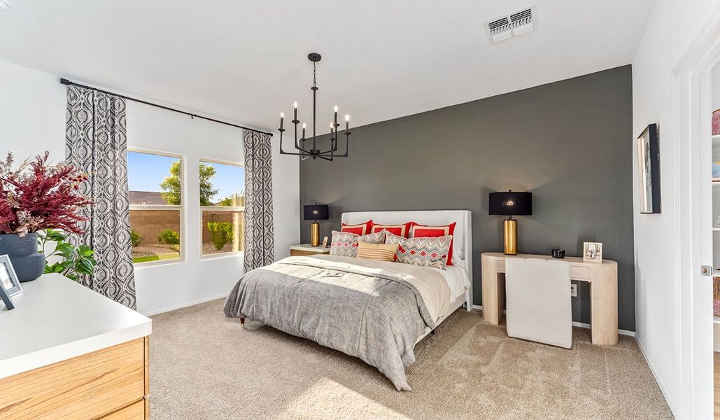 Furnished interior in a model home at Saguaro Bloom in Marana (Image 79).