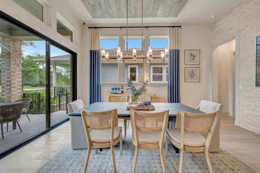 Furnished interior in a model home at Kissing Tree – Summit Series in San Marcos (Image 49).