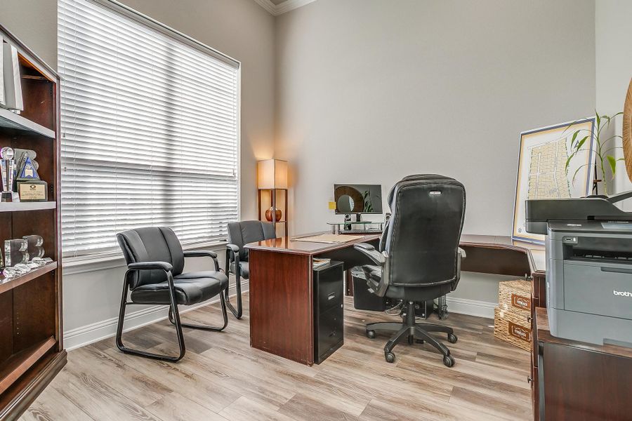 Furnished interior in a model home at Creekview Farms in Greenville (Image 7).