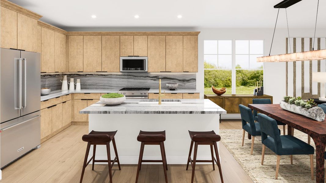 Spacious kitchen opens to casual dining Spacious kitchen opens to casual dining