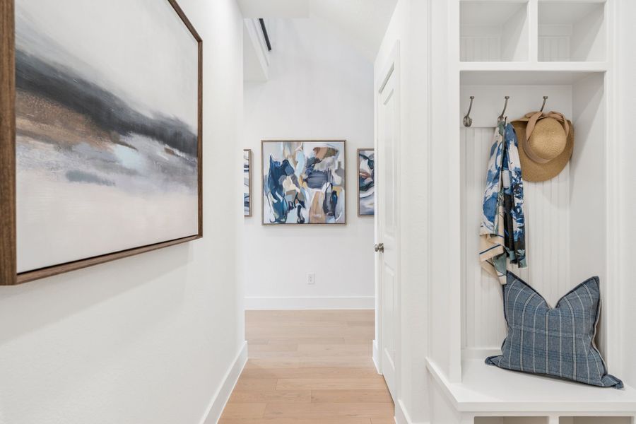 Furnished interior in a model home at Landmark in Denton (Image 28).