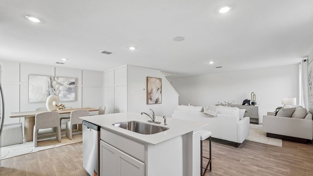 Furnished interior in a model home at Marigold in Kyle (Image 18).