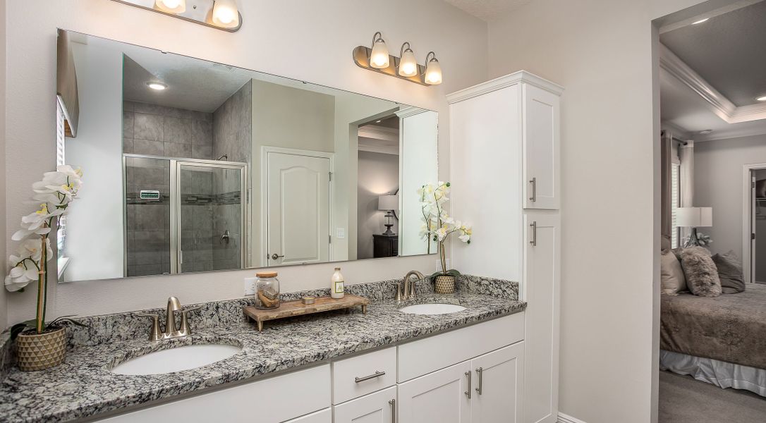 Furnished interior in a model home at Northshore in Kingsland (Image 8).