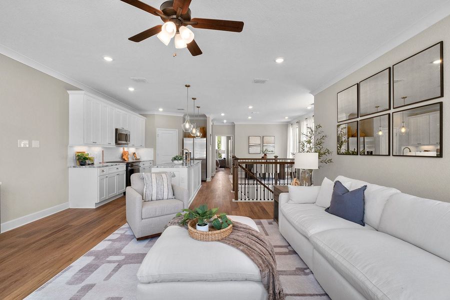 Furnished interior in a model home at Friedrich Hill in San Antonio (Image 31).