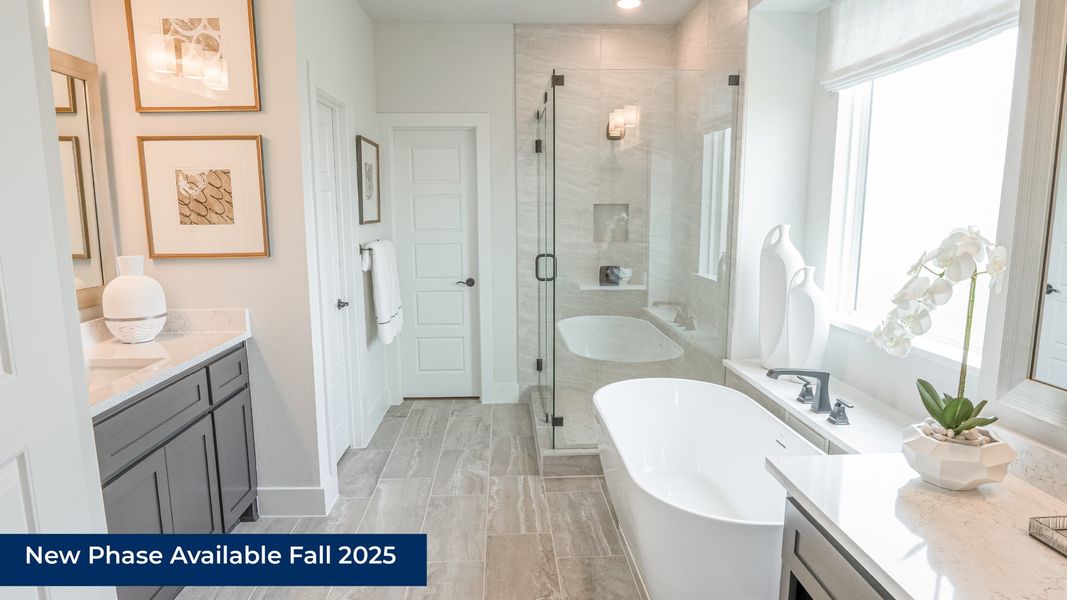 Furnished interior in a model home at Spiritas Ranch in Little Elm (Image 4).
