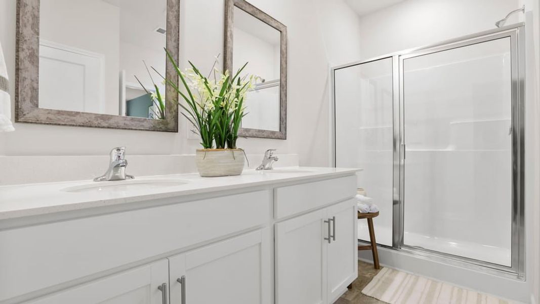 Furnished interior in a model home at Benjamin's Grove in Woodruff (Image 24).