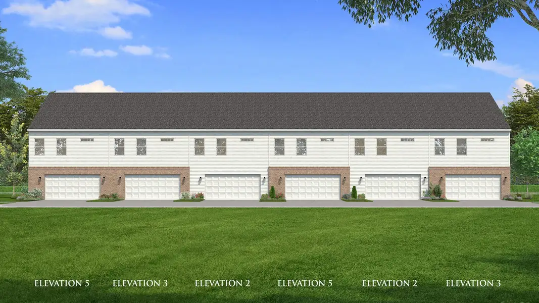 The back of the Liam Townhome plan in Ansley Trails The back of the Liam Townhome plan in Ansley Trails