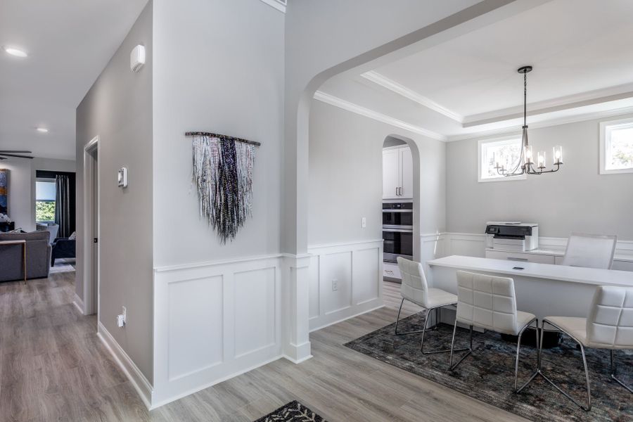 Furnished interior in a model home at The View in Durham (Image 23).