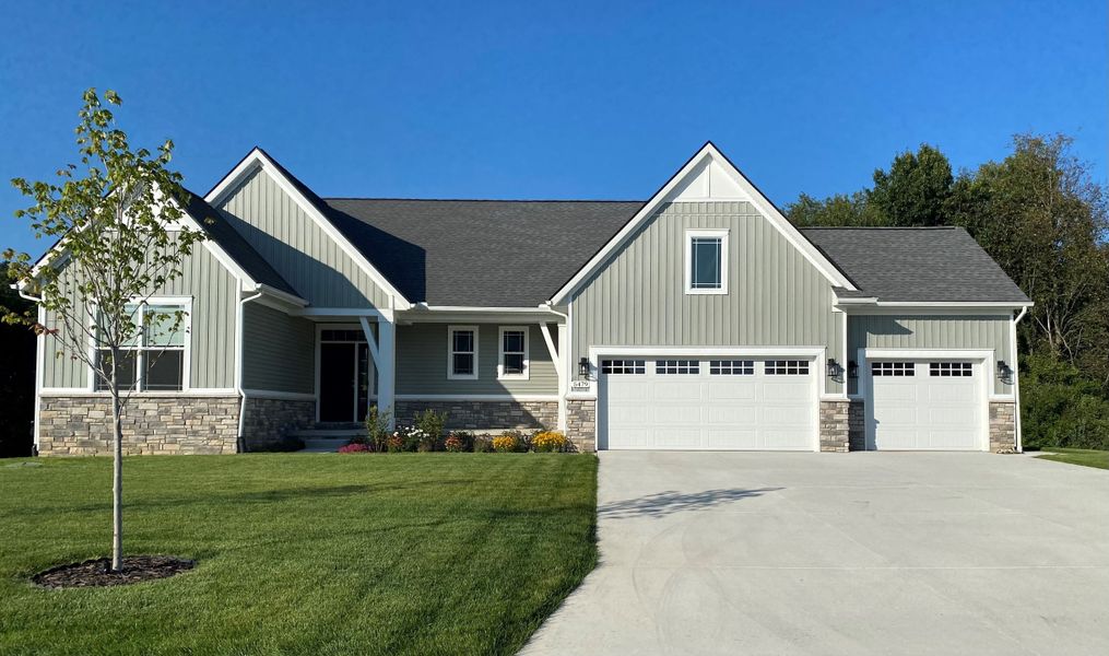 Front exterior of a home in the Mystic Ridge community, located in Whitmore Lake, MI (Image 7). Front exterior of a home in the Mystic Ridge community, located in Whitmore Lake, MI (Image 7).