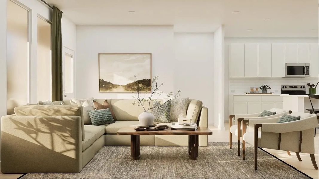 Furnished interior in a model home at Waterlin in St. Cloud (Image 19).