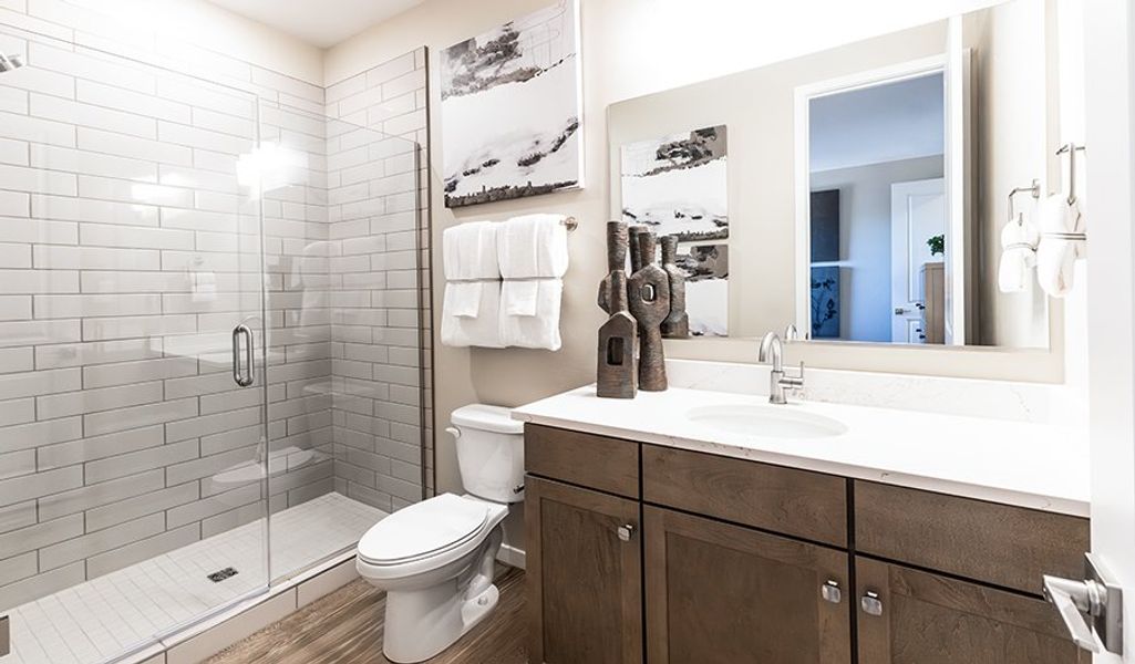 Furnished interior in a model home at Desert Bloom at Monarch in Marana (Image 11).
