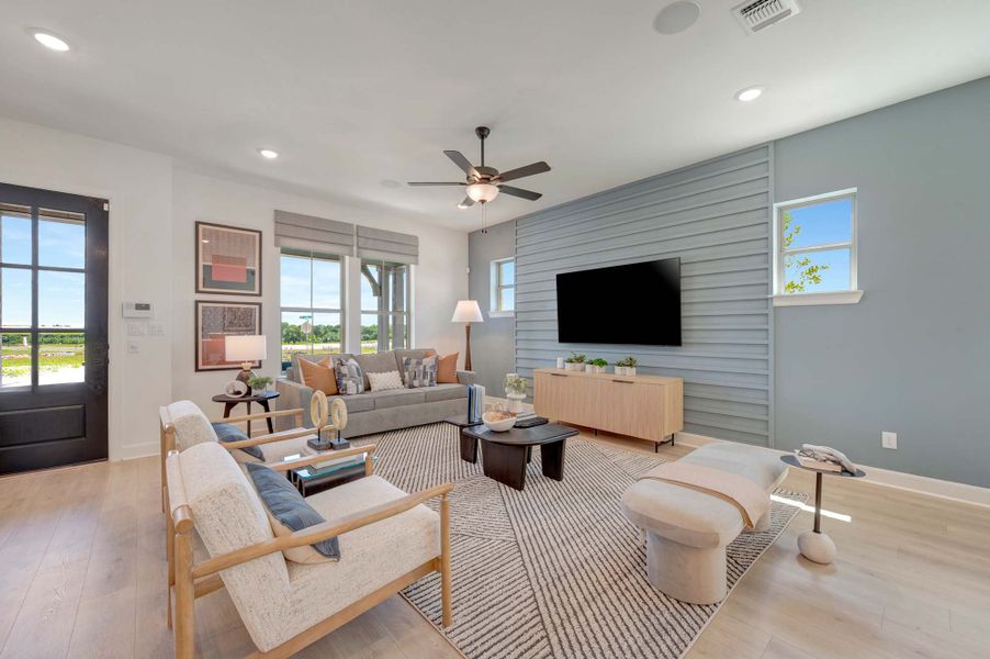 Furnished interior in a model home at Ridgeline Towns in McKinney (Image 7). Furnished interior in a model home at Ridgeline Towns in McKinney (Image 7).