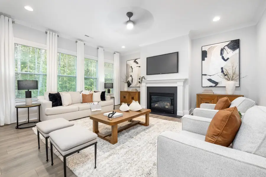 Furnished interior in a model home at Meadowview in Pittsboro (Image 3).